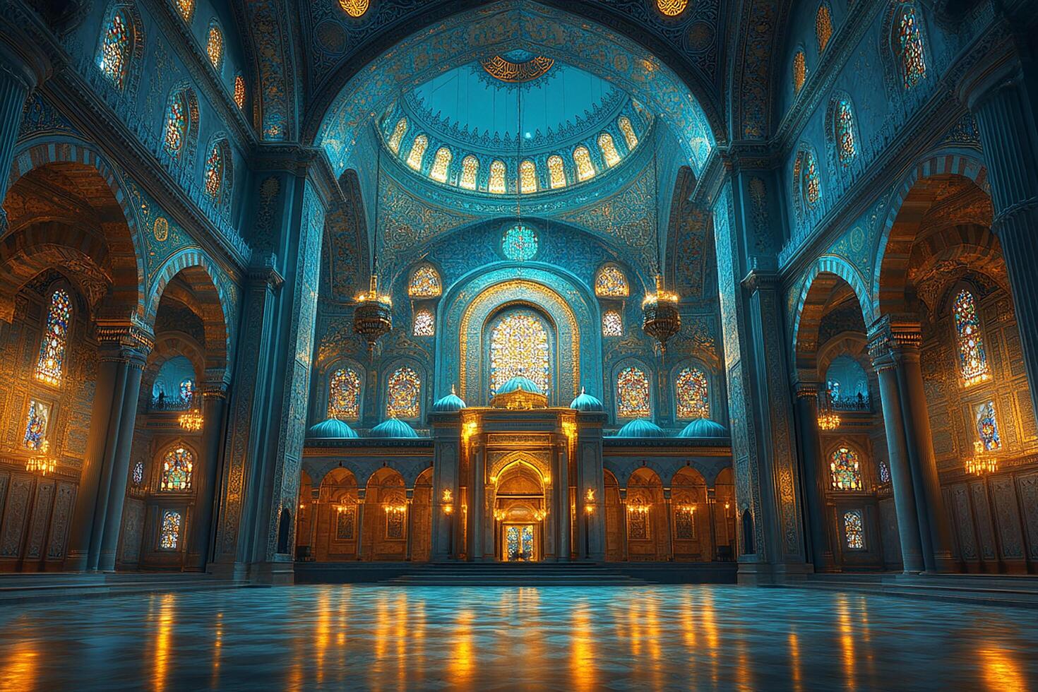 Blue Mosque Istanbul Turkey top view photo