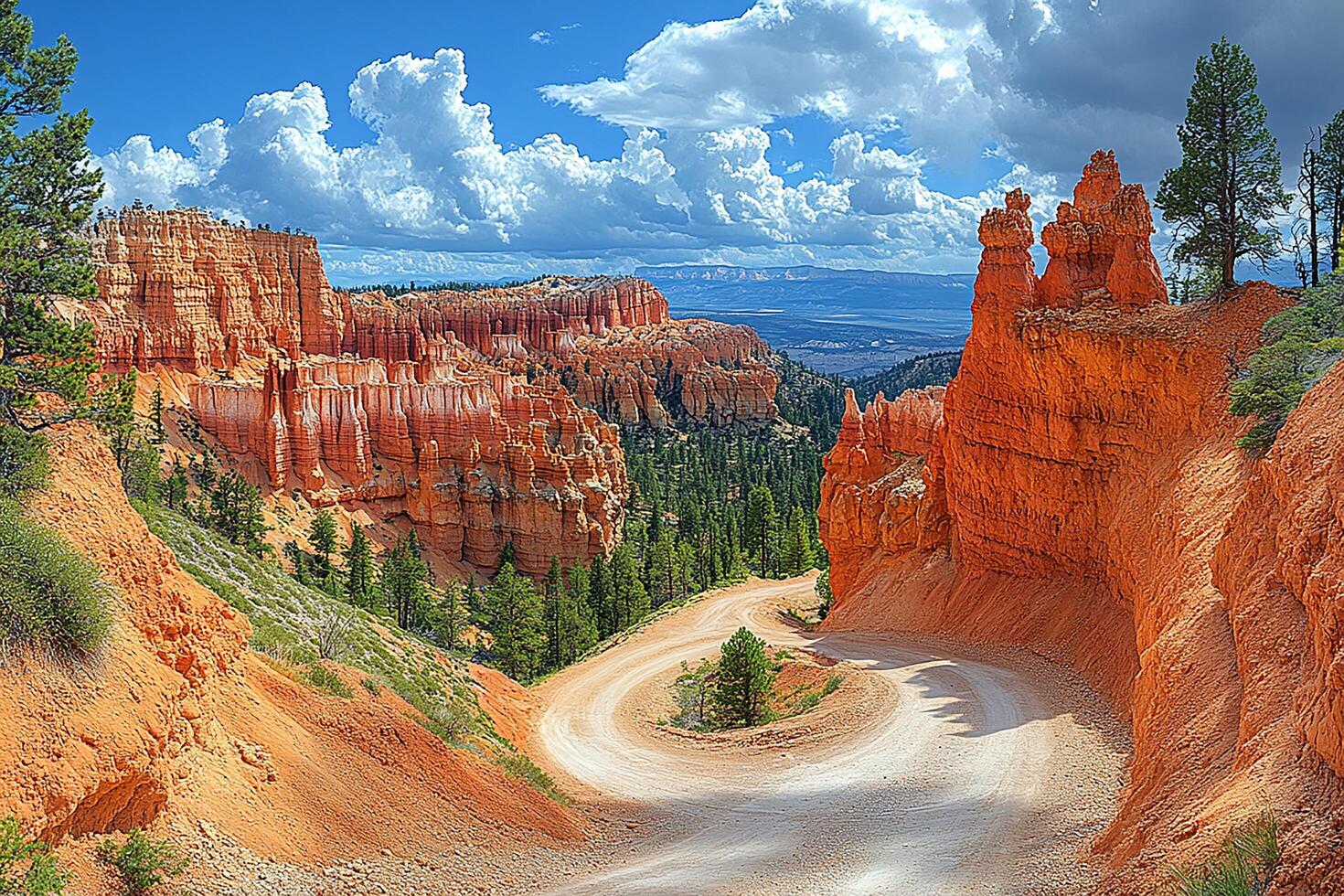 Bryce Canyon Utah USA top view photo