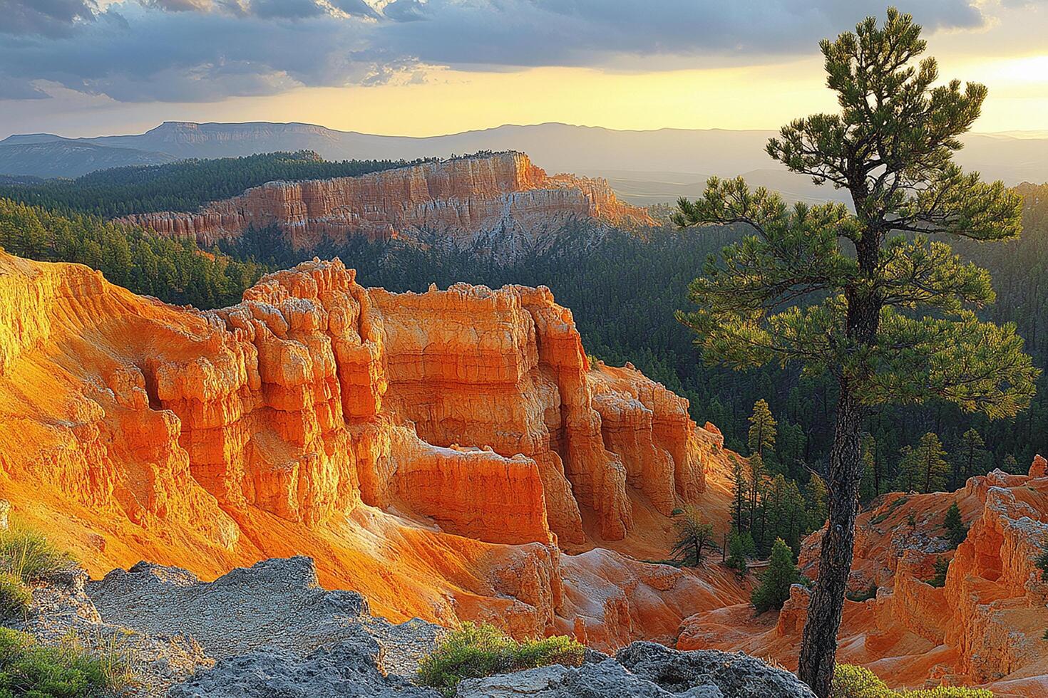 Bryce Canyon Utah USA top view realistic photo