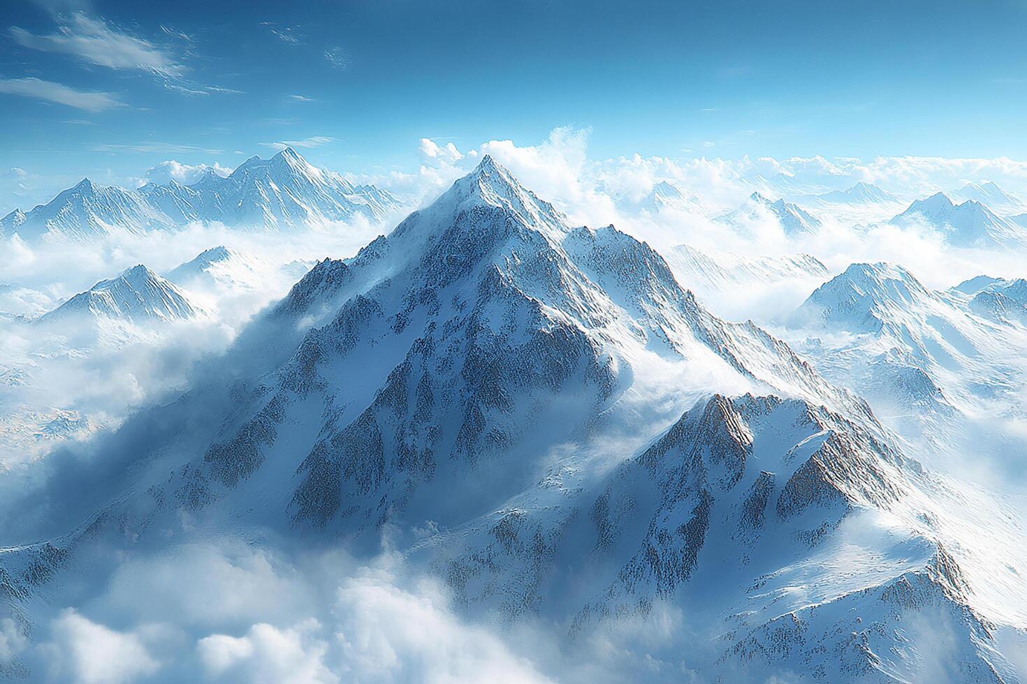 Rocky Mountains USACanada top view beautiful background photo