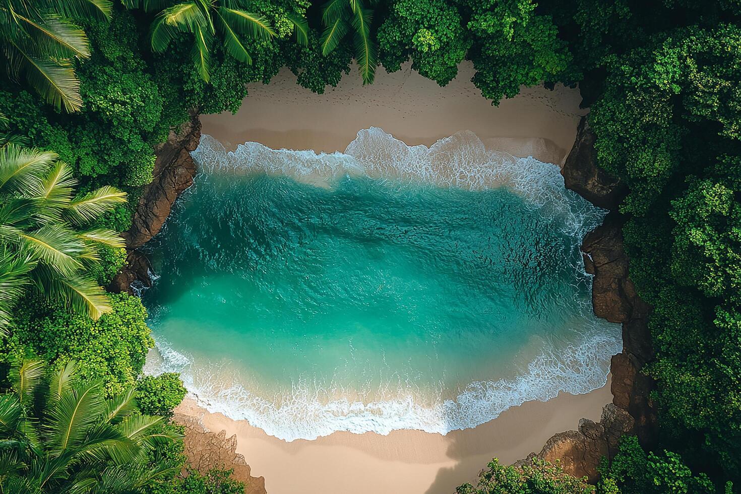 Manuel Antonio National Park Costa Rica top view real place beautiful background photo