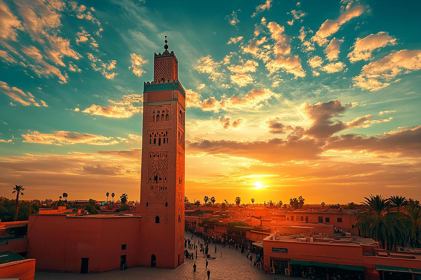 Marrakech Morocco is the beautiful tourist place beautiful background photo