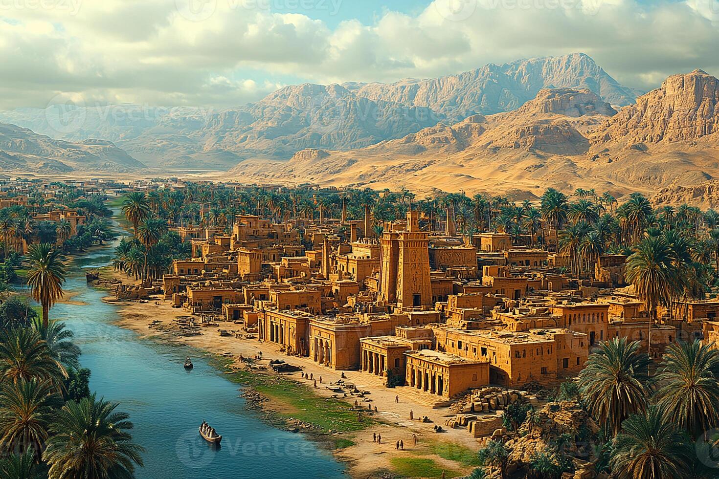 Luxor and the Valley of the Kings Egypt top view place beautiful background photo
