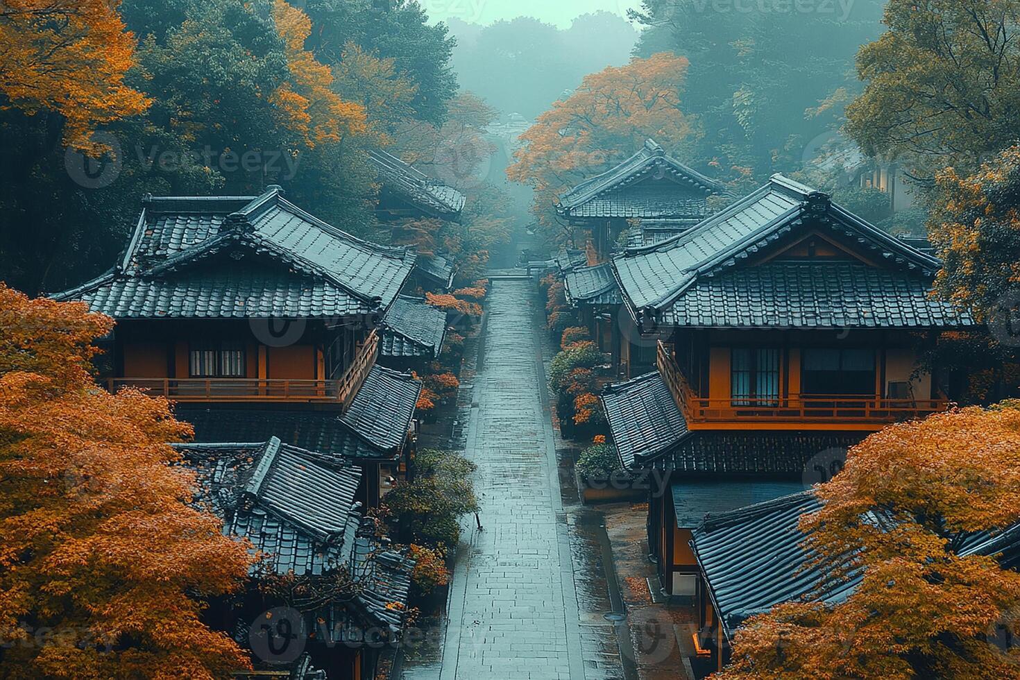 Kyoto Japan top view beautiful background photo