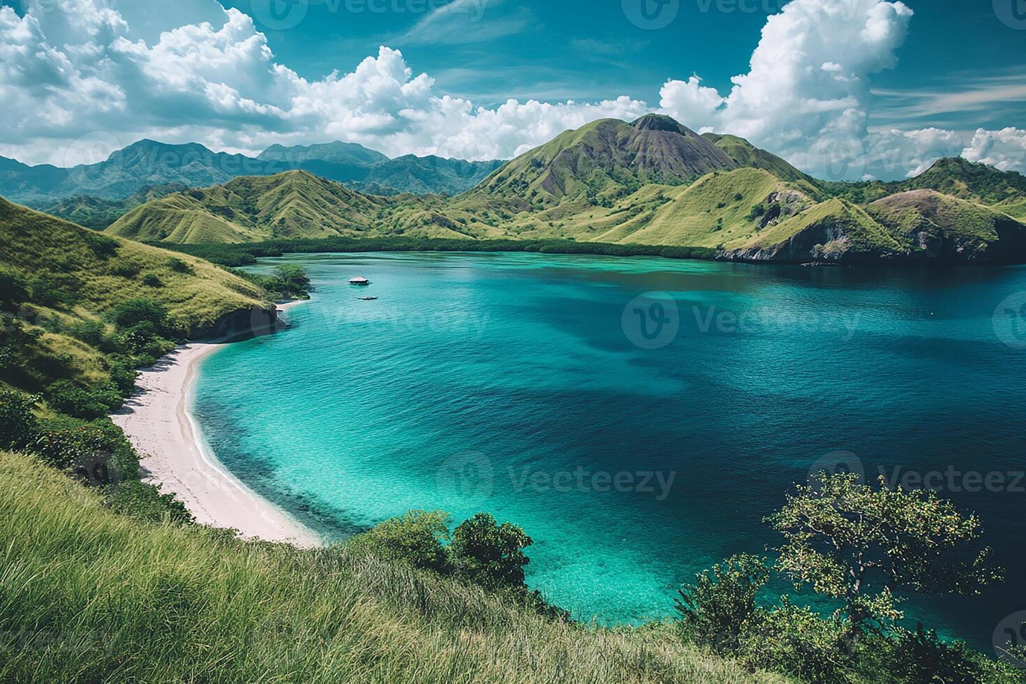Indonesia Komodo National Park is the tourist place beautiful background photo