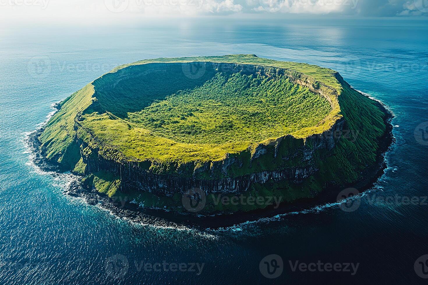 Galapagos Islands Ecuador top view realistic place photo