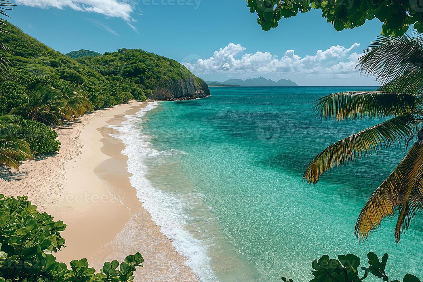 Flamenco Beach Puerto Rico top view photo