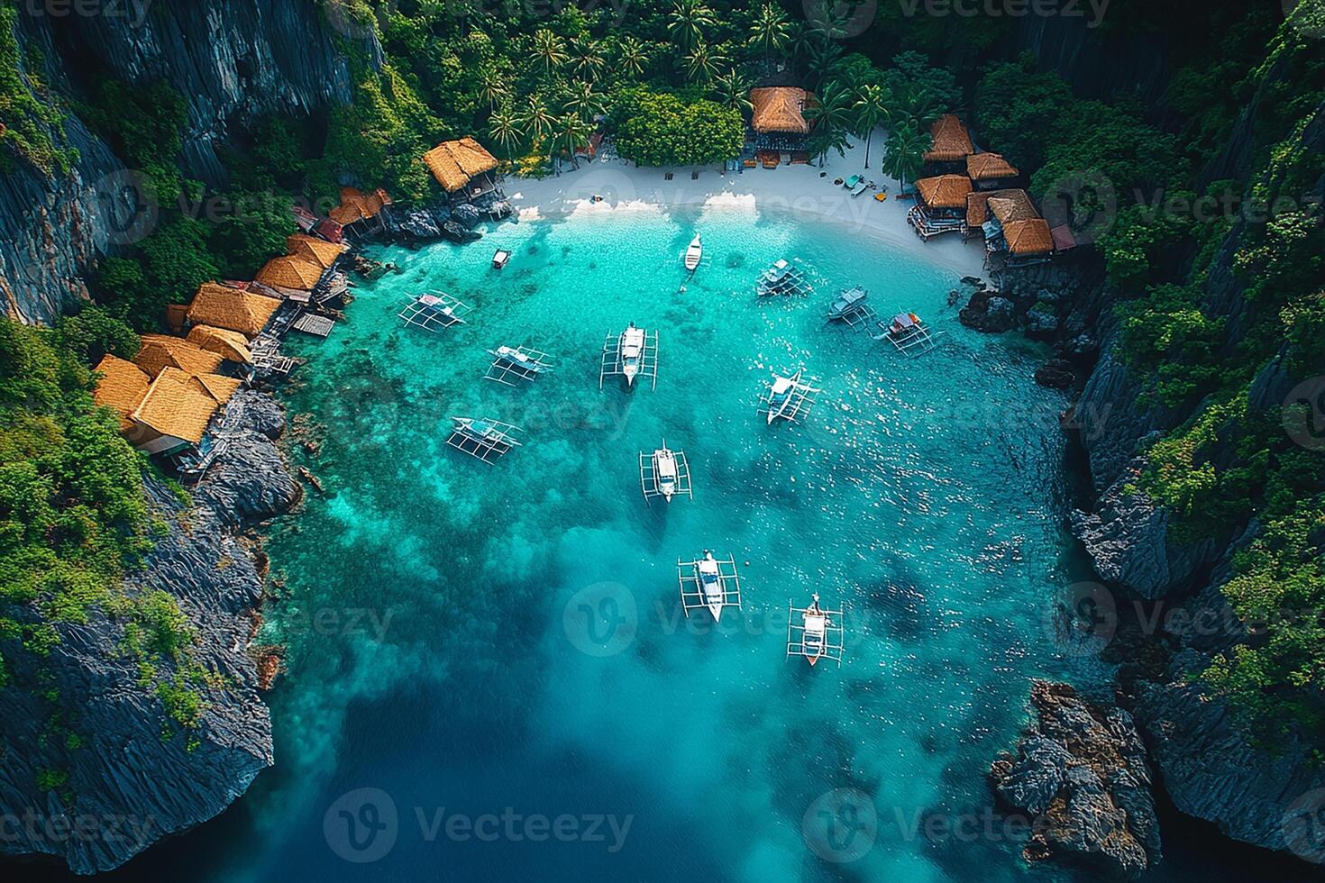 El Nido Philippines top view realistic place photo