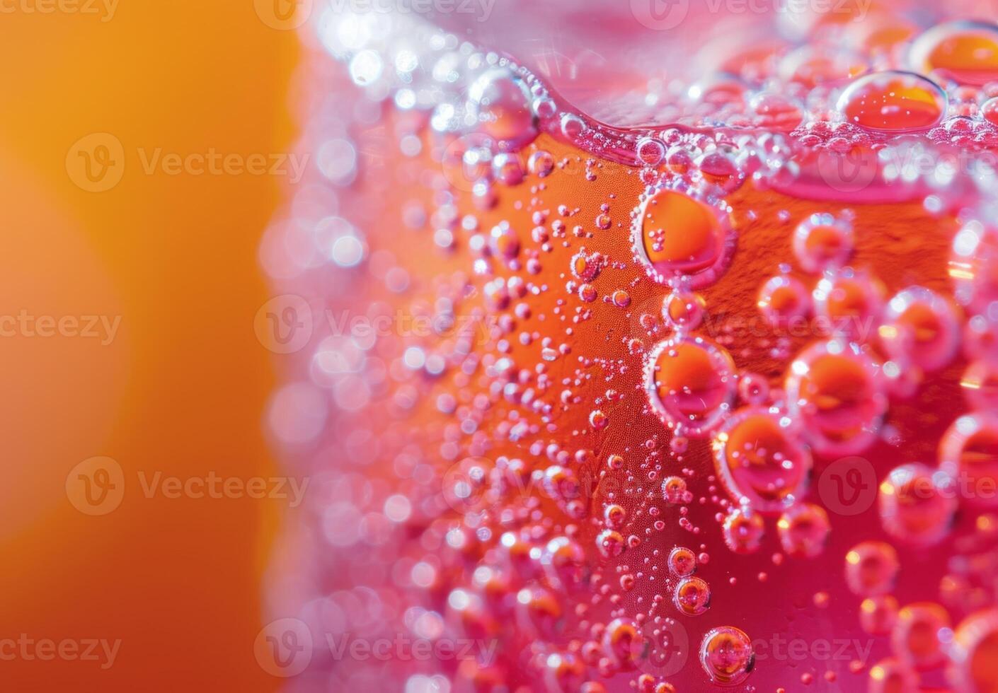 Close-up shot of the bubbly texture of a carbonated soda photo