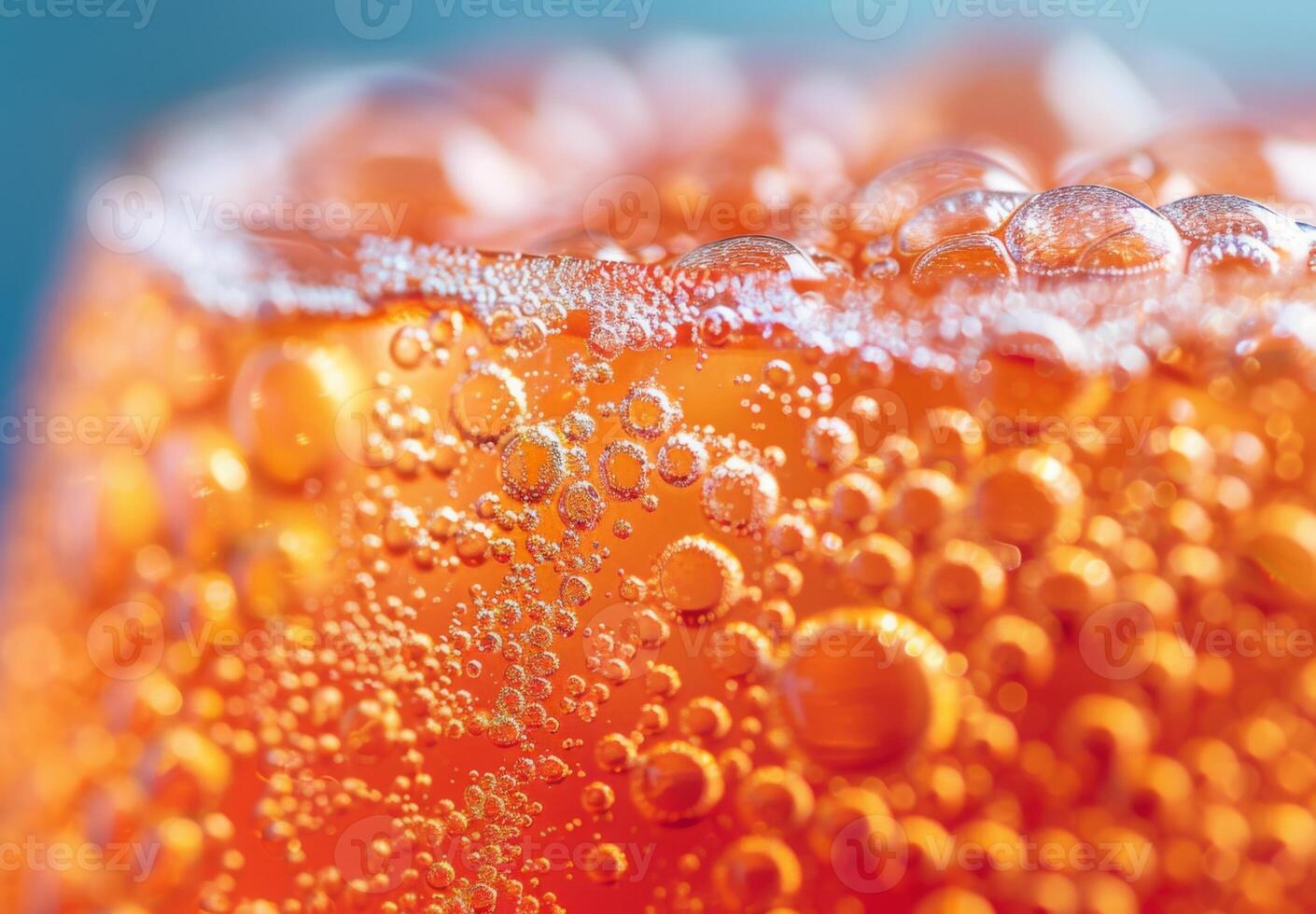 Close-up shot of the bubbly texture of a carbonated soda photo