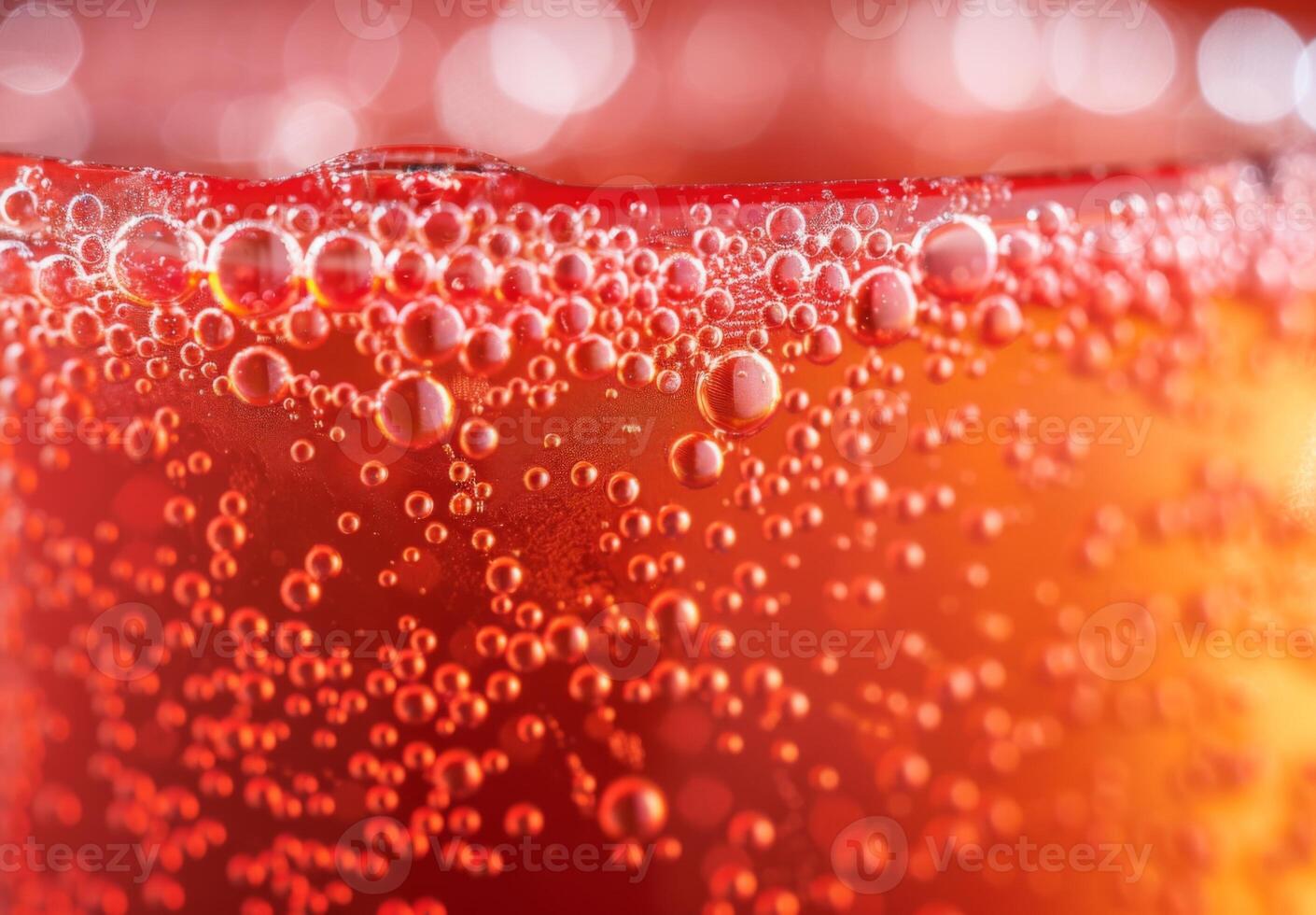 Close-up shot of the bubbly texture of a carbonated soda photo