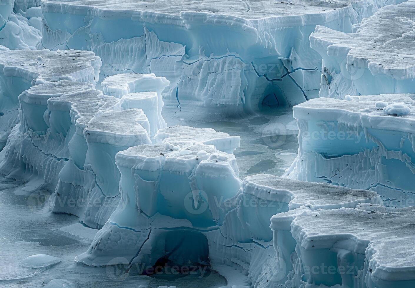 A large ice shelf with a large amount of ice photo