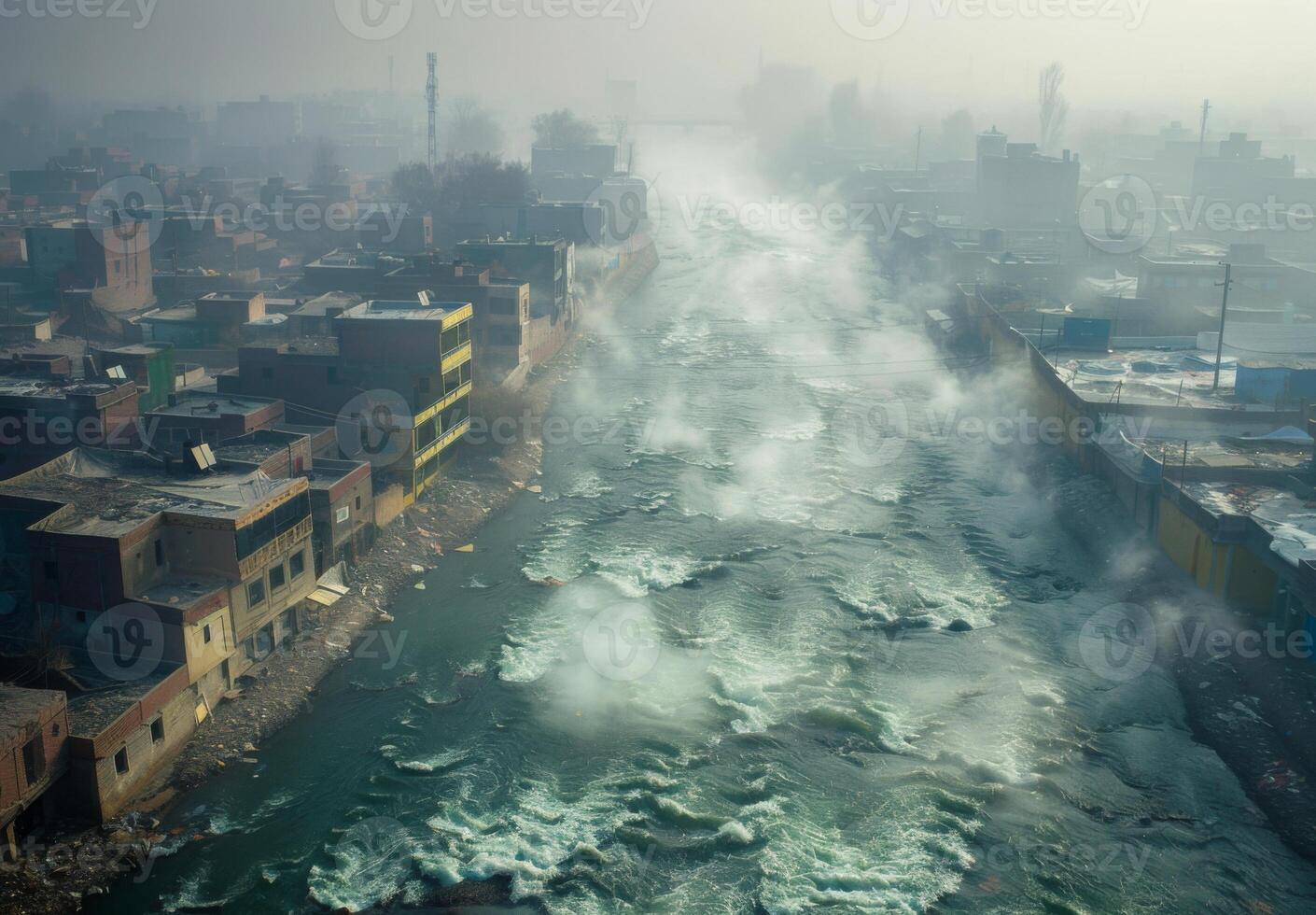 A river with water flowing over it photo