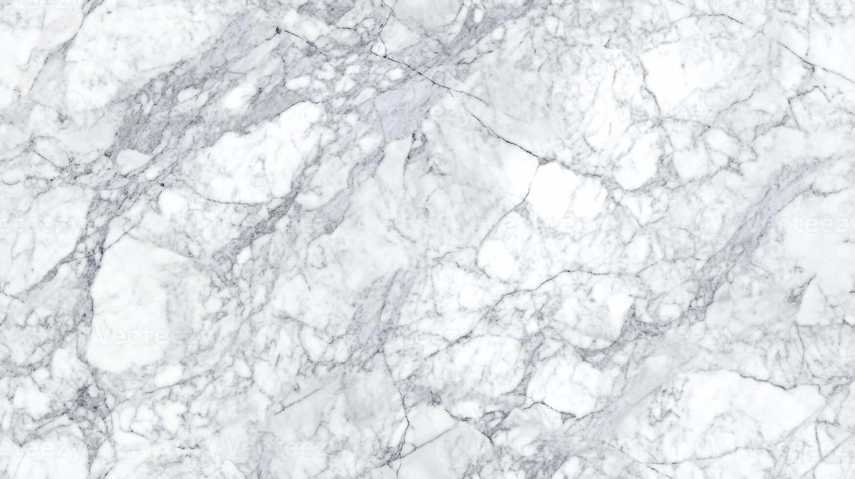 Close-up top view of classic Carrara marble, with soft grey veins running through a white background photo