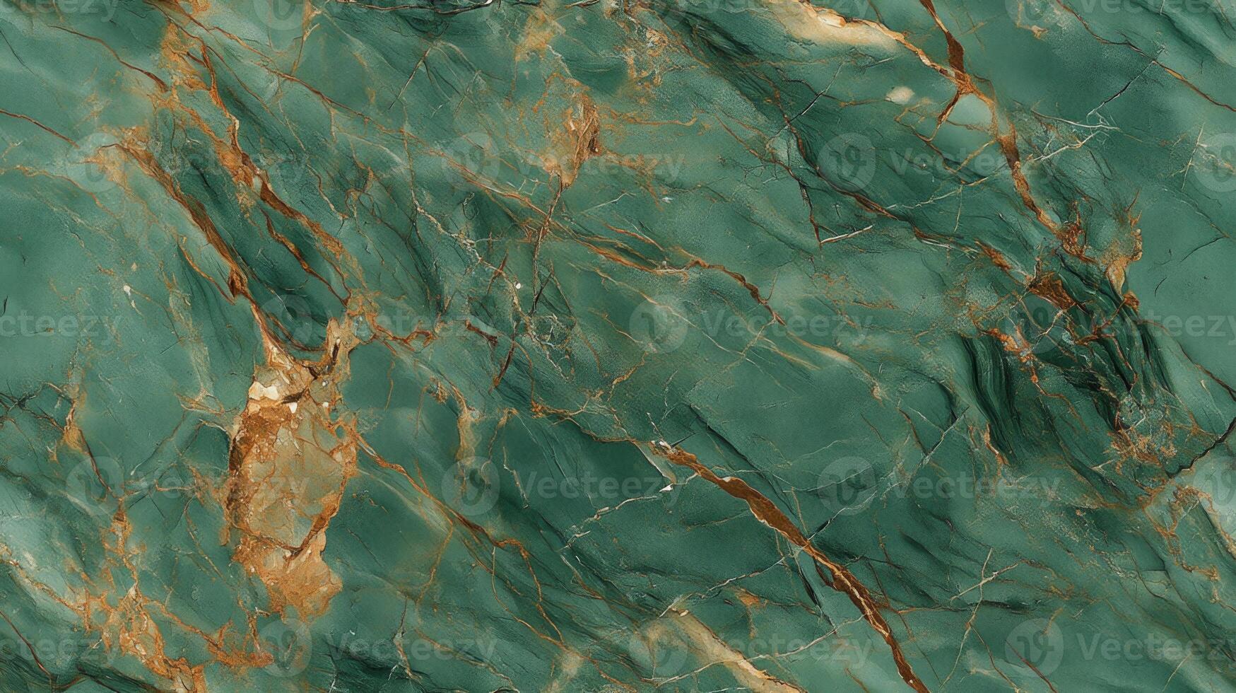 A close-up top view of green marble with earthy brown veins, creating a natural and organic floor texture photo