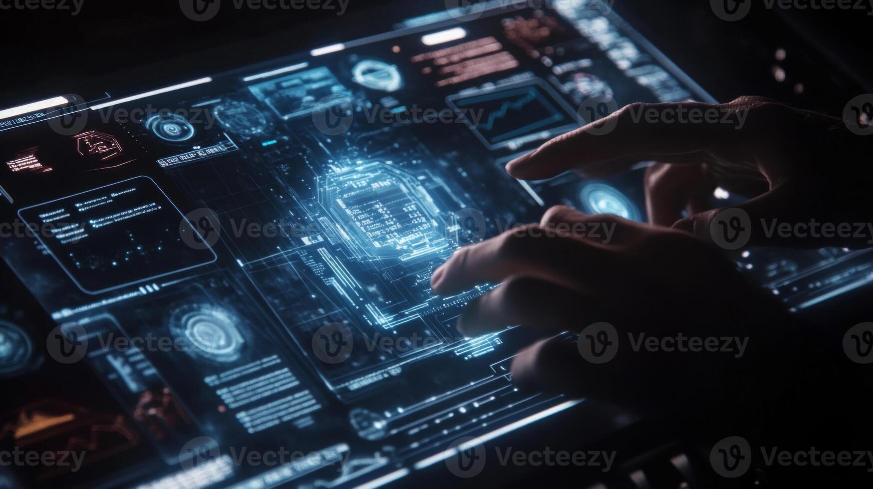 Digital touchscreen with complex data visualization and analytics photo