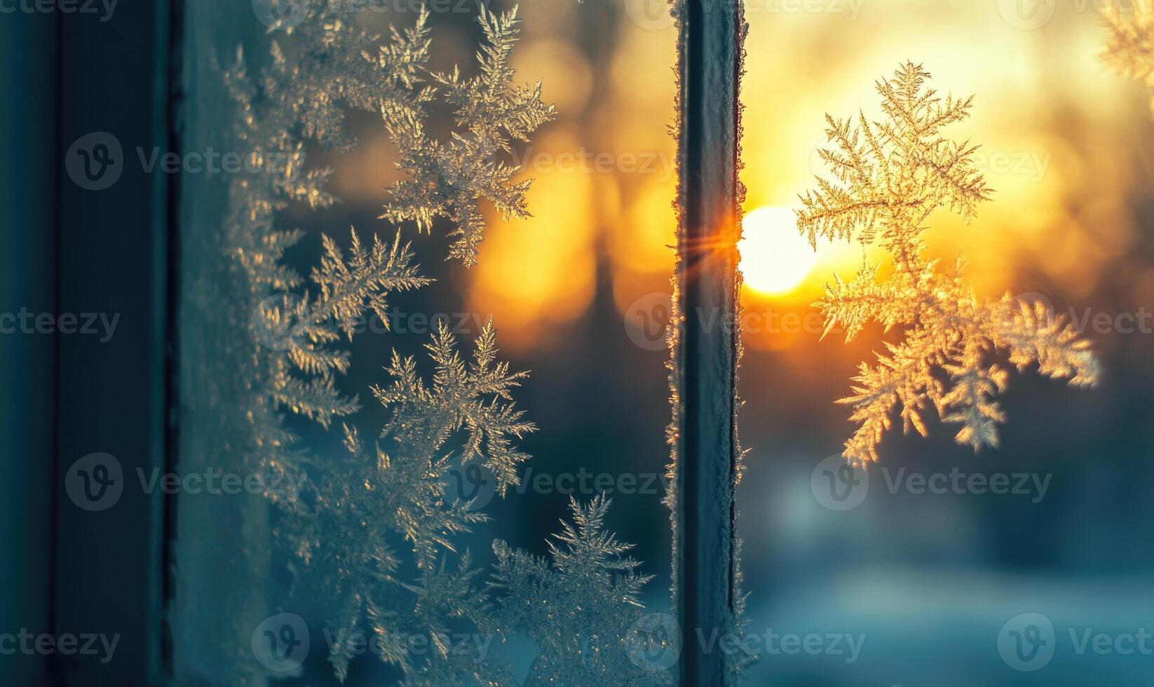 A window with frosted glass and a sun shining through it photo
