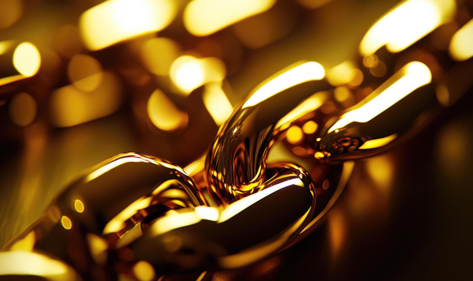 A gold chain with a gold link photo