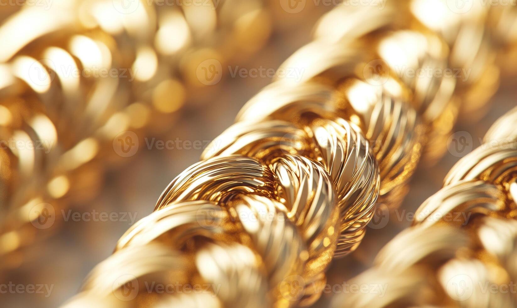 A gold chain closeup photo