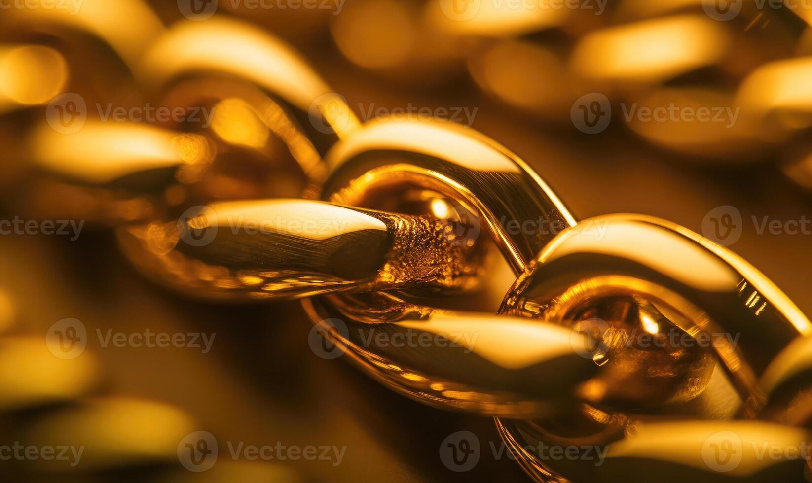 A gold chain with a silver clasp photo