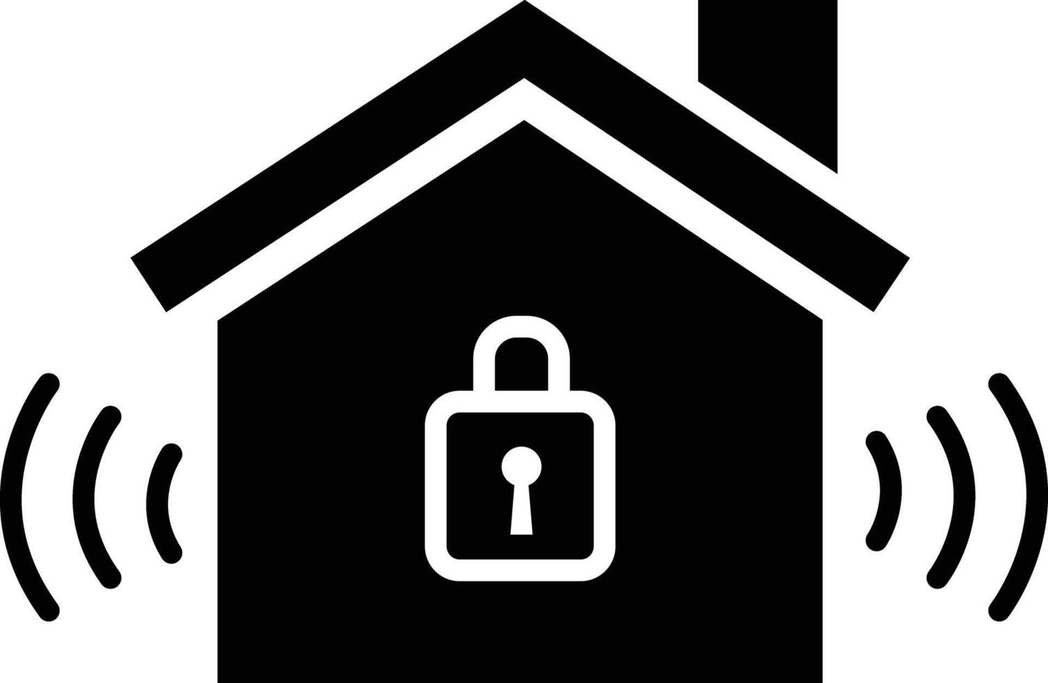 Home security alarm icon. Home security signs. Smart home security symbol. flat style. vector