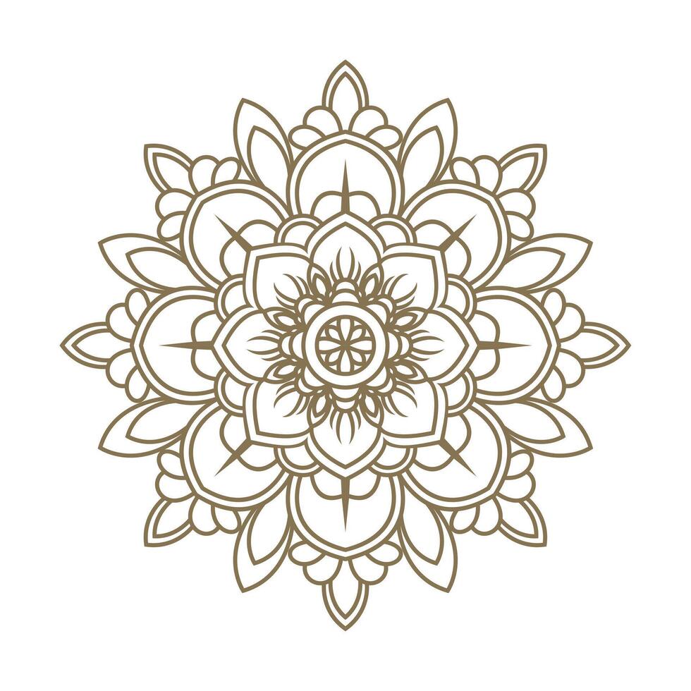 outline mandala pattern vector
