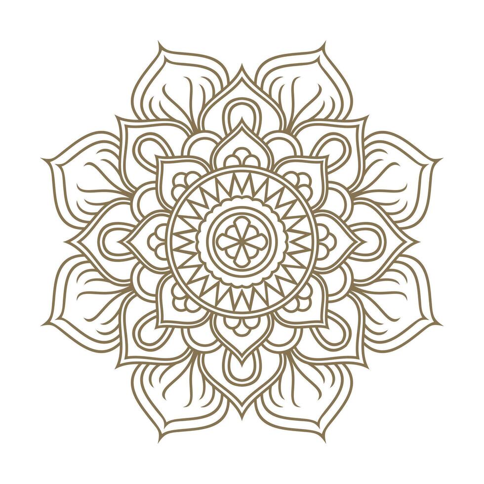 outline mandala ornament pattern vector
