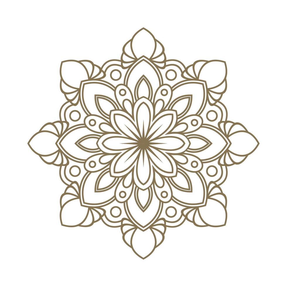 outline mandala pattern vector