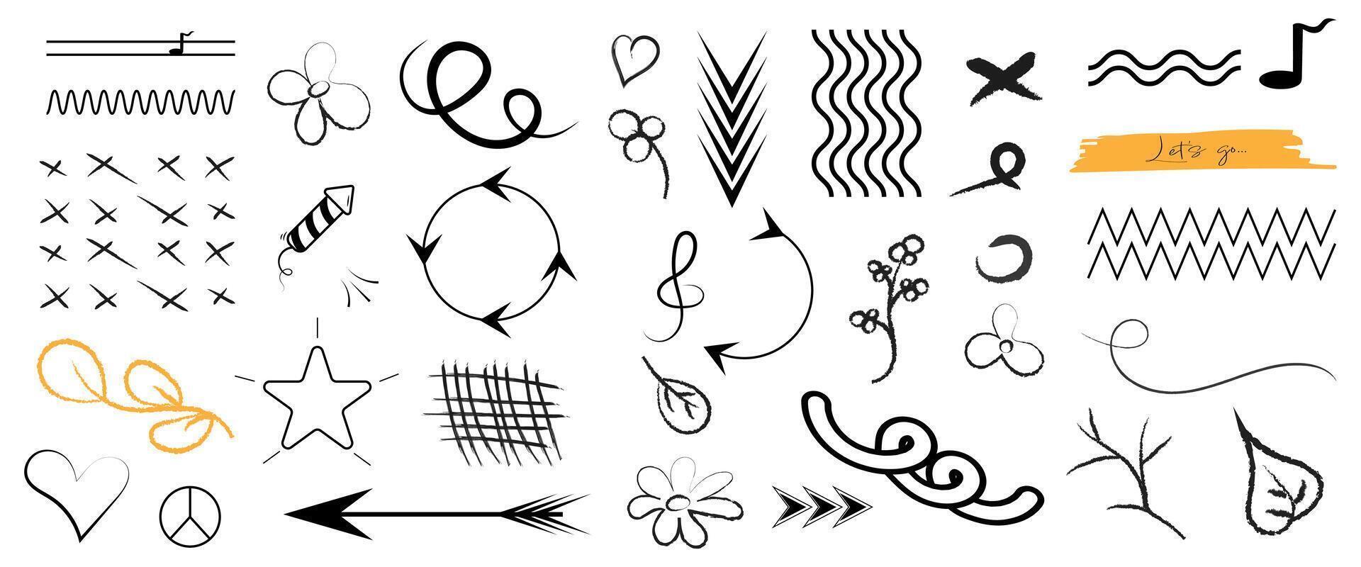 Set of Hand-Drawn Images vector