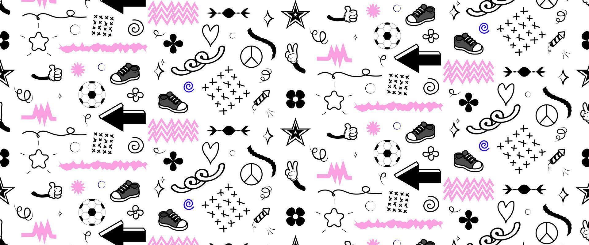 A Large Set of Hand-Drawn Images vector