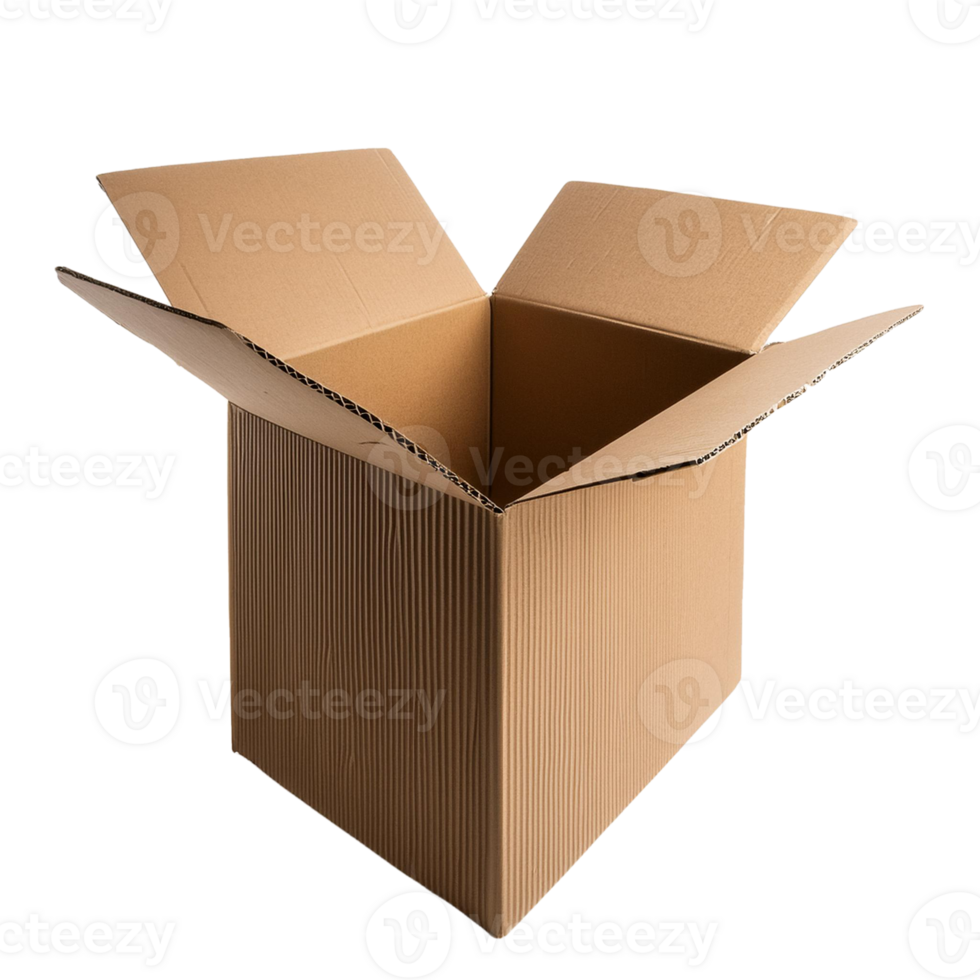 corrugated carboard box, png