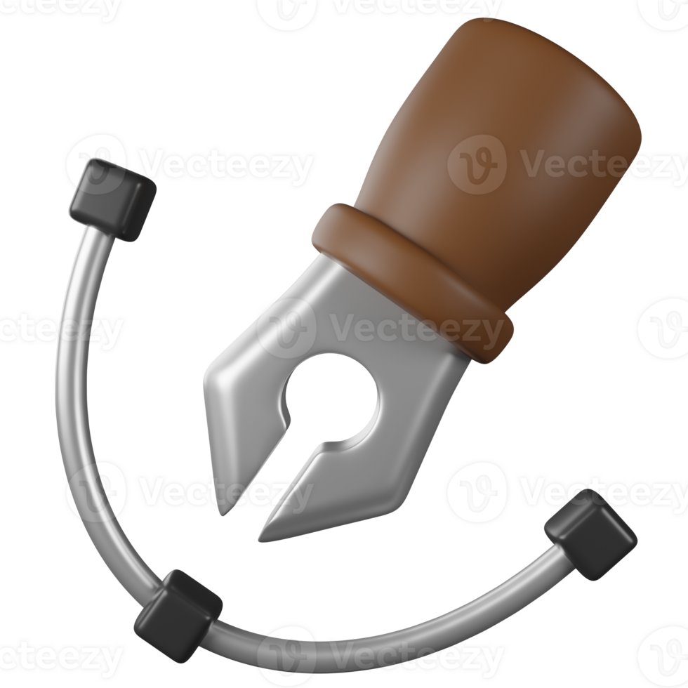 pen tool 3d illustration png