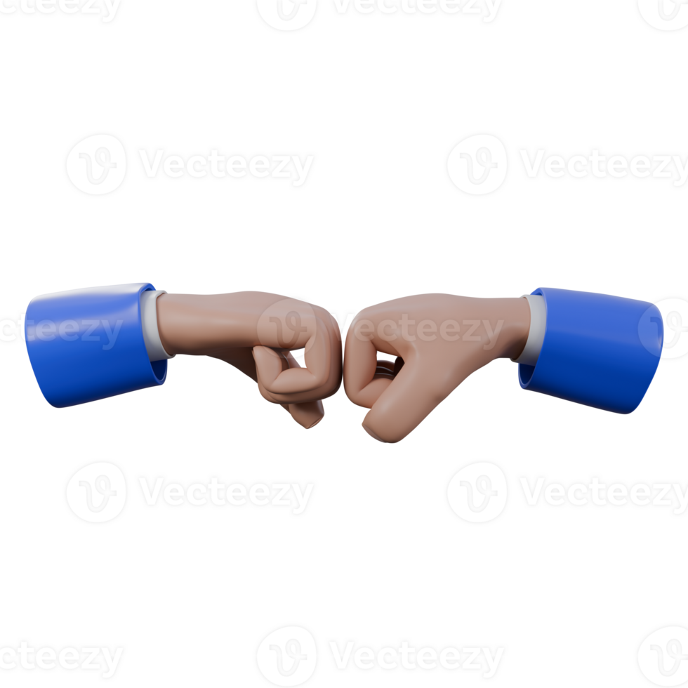 3d illustration of fist bump png
