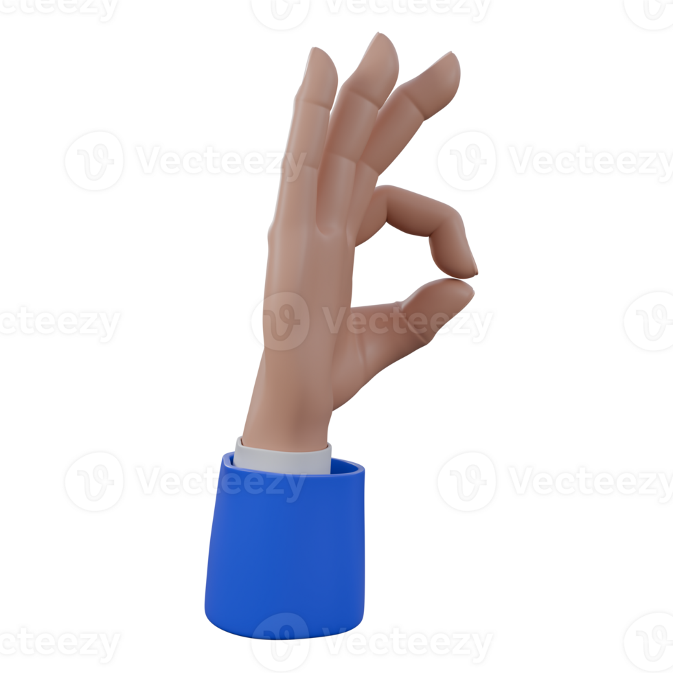 3d illustration of okay png