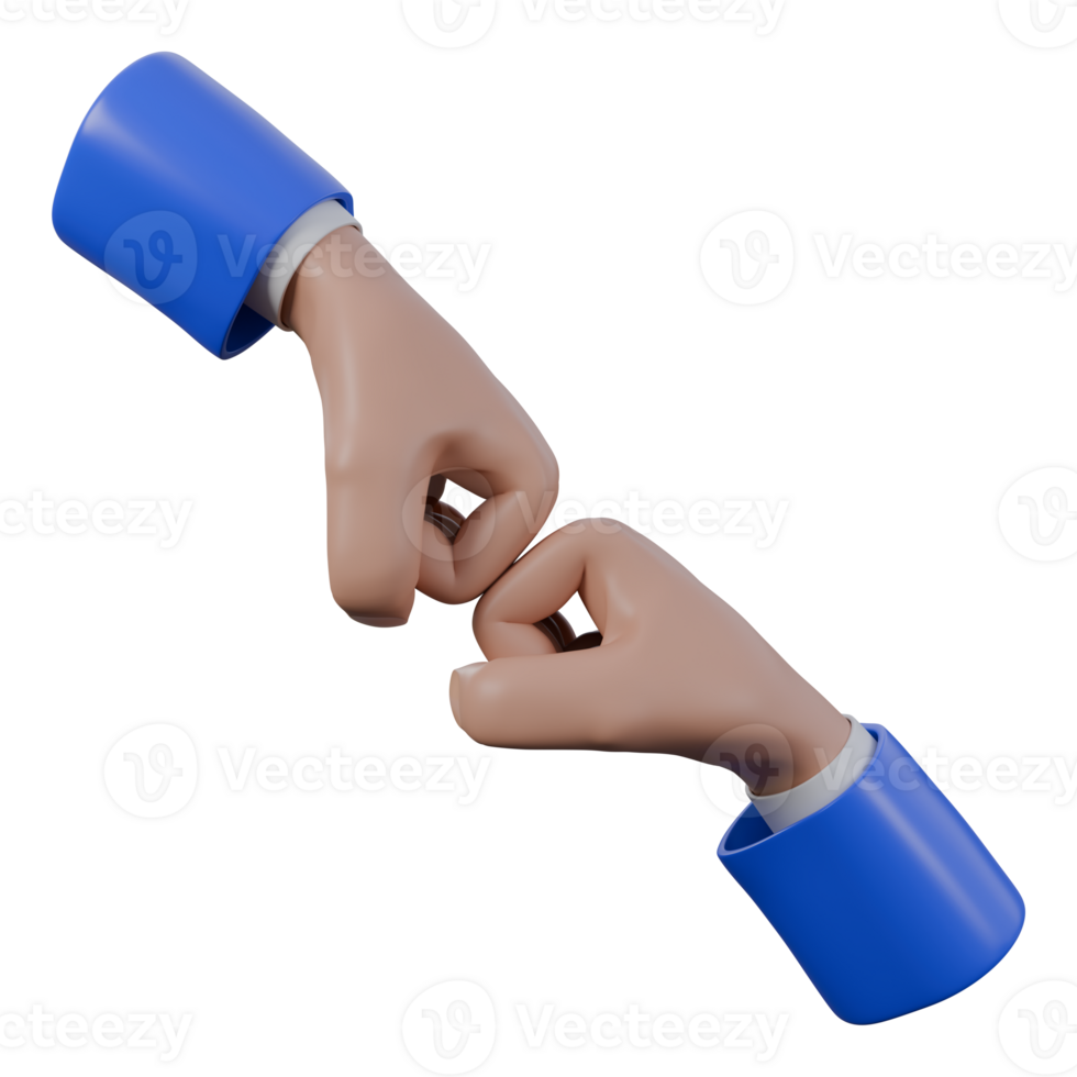 3d illustration of fist bump png
