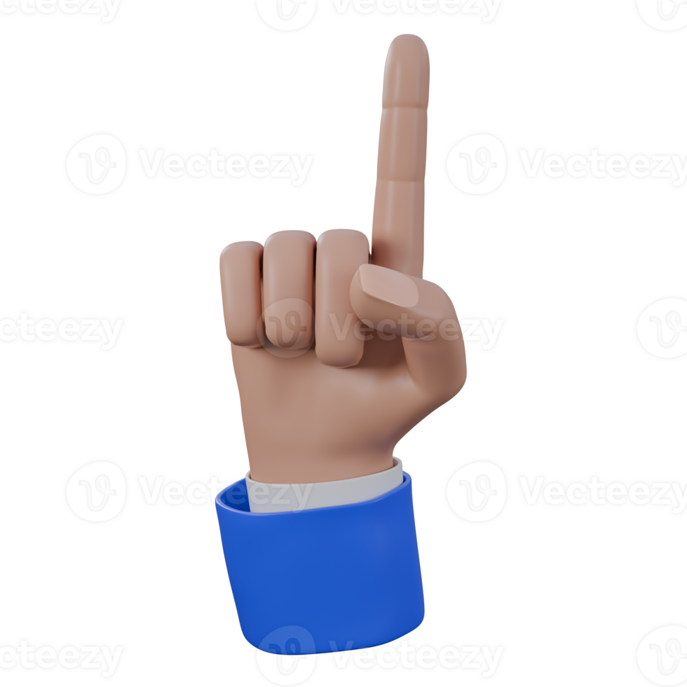 Number one hand gesture png