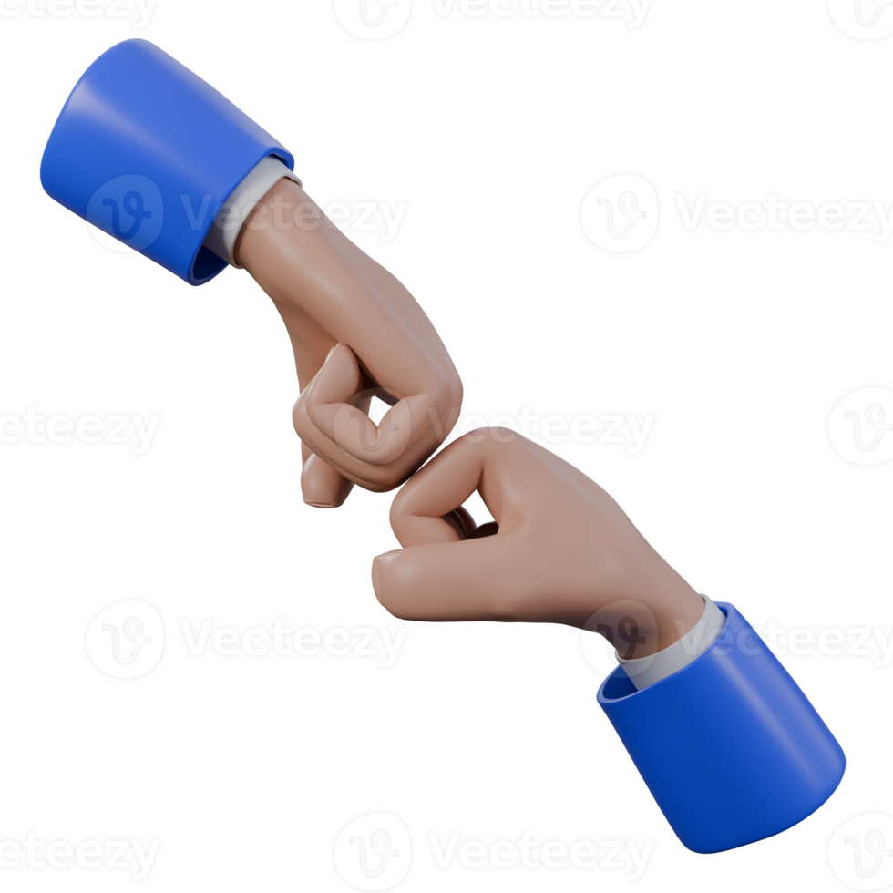 3d illustration of fist bump png