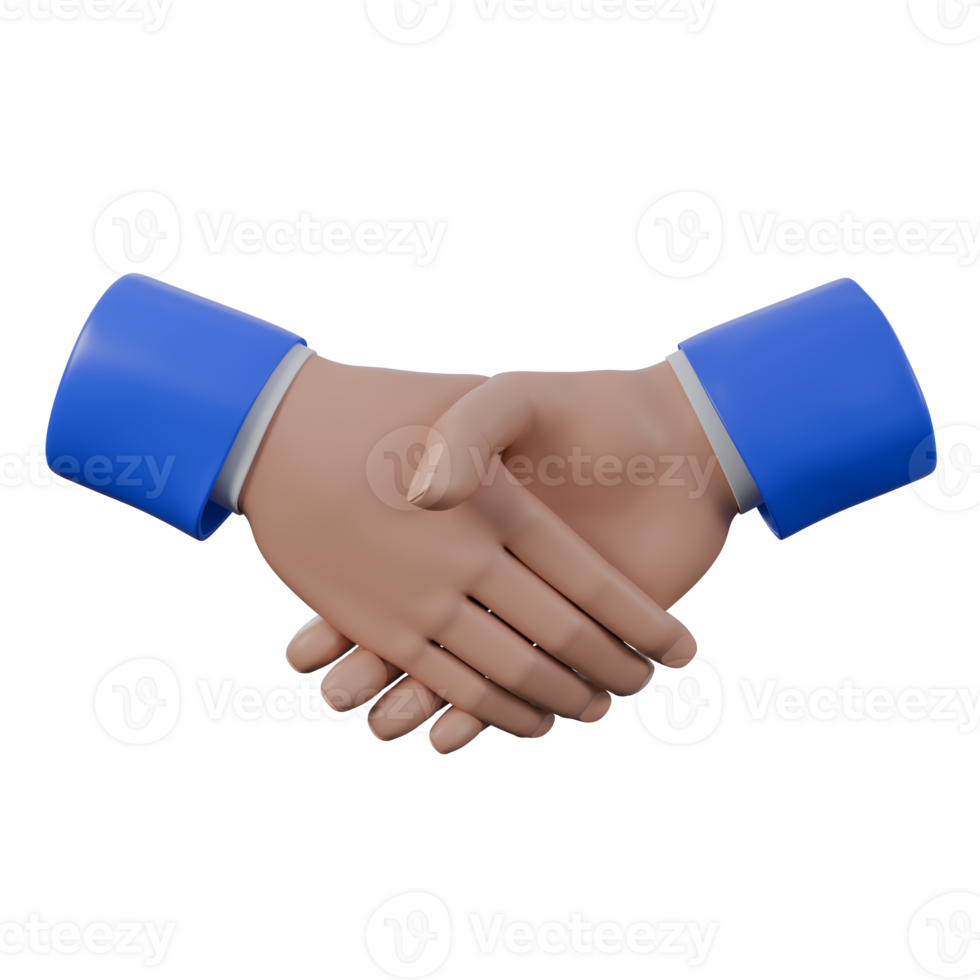3d illustration of handshake png