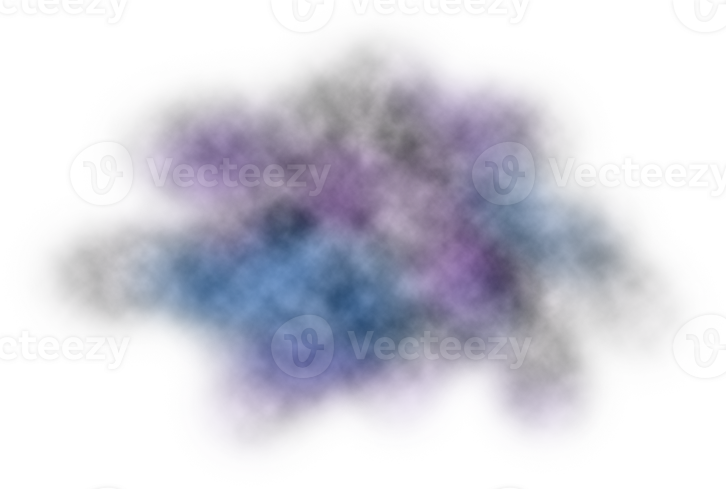 Transparent smoke effect in neon lighting png