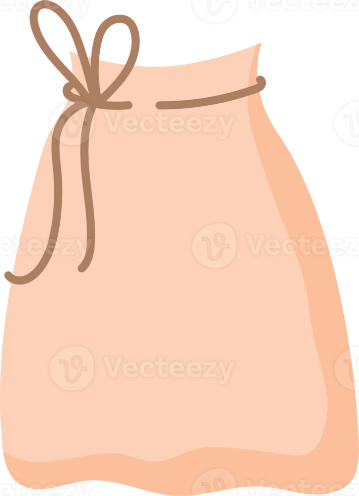 An orange skirt with a brown bow png