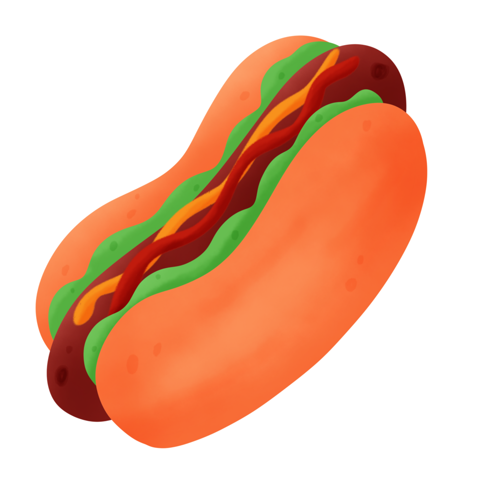 fast food illustration hot dog png