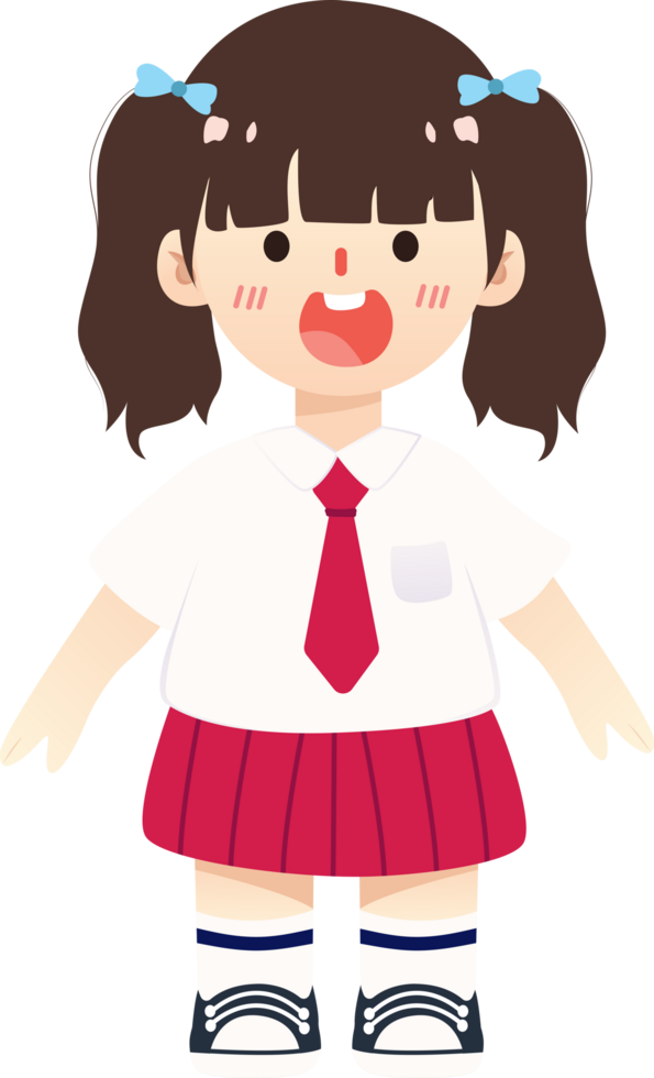 happy indonesian elementary school student png