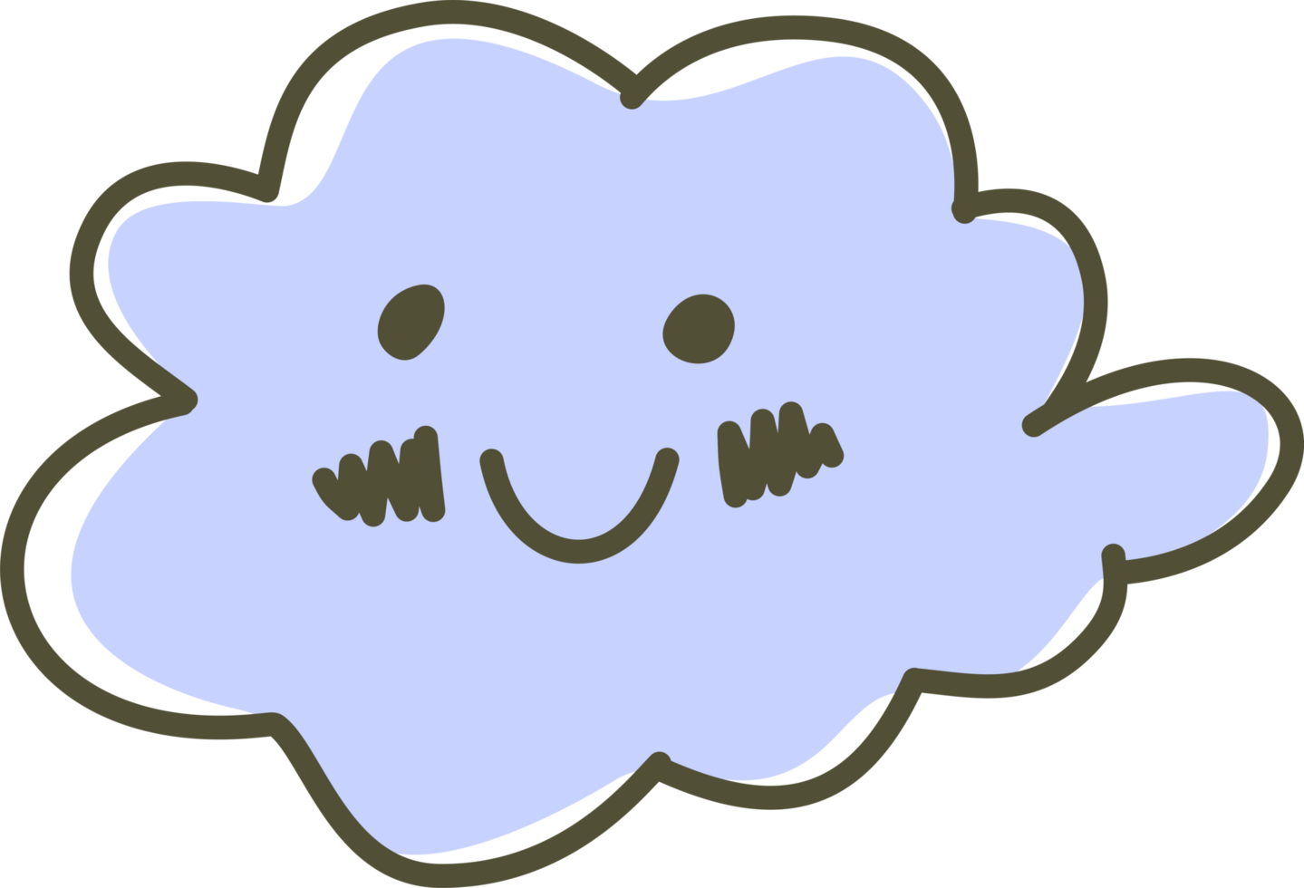 cute clipart colorful cloud png