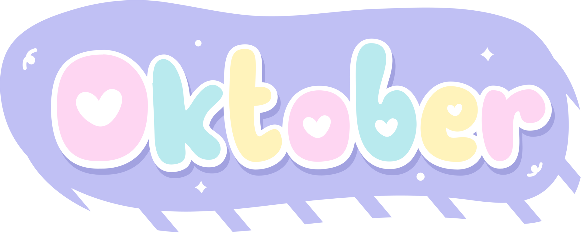 cute month name handwritten png