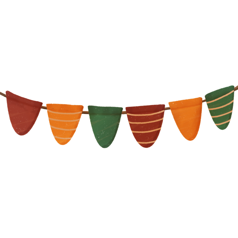 Cute vintage flags decoration png