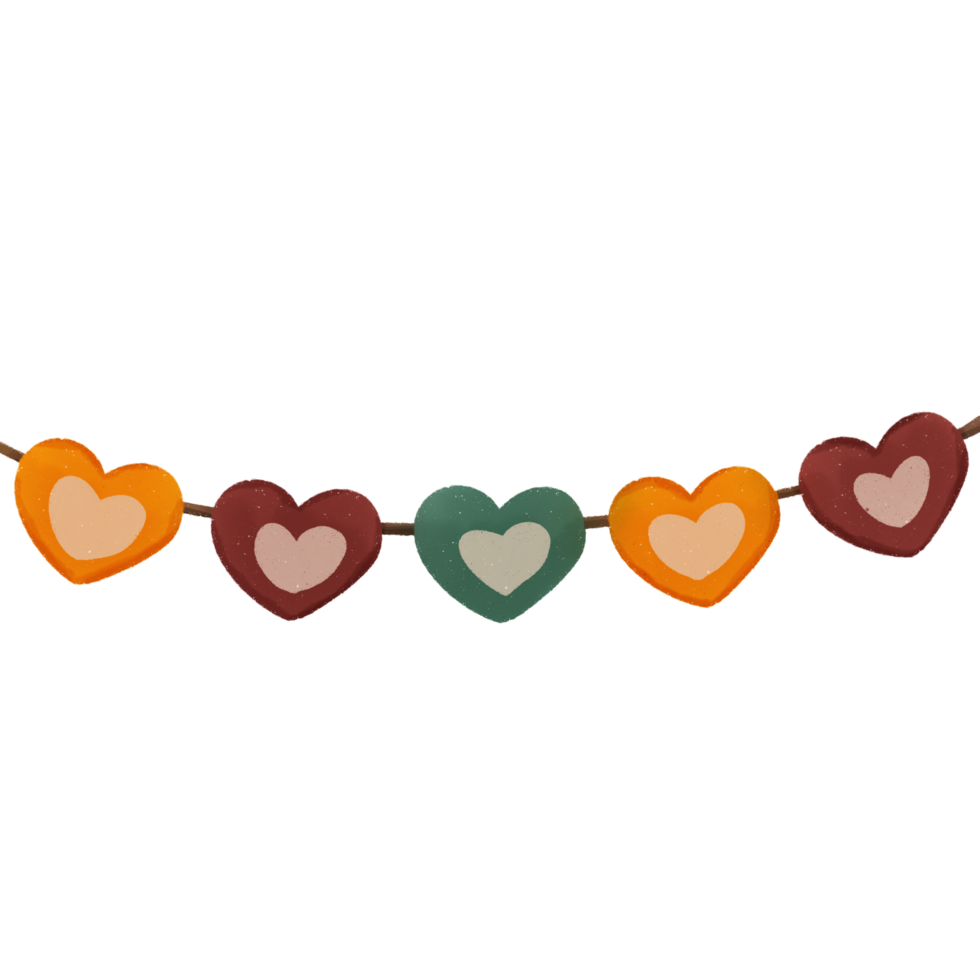 Cute vintage flags decoration png