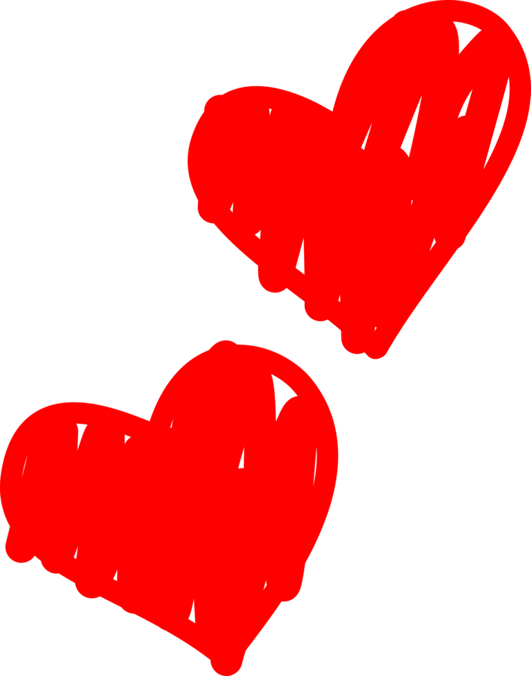 Doodle Hand Drawn Heart Love png