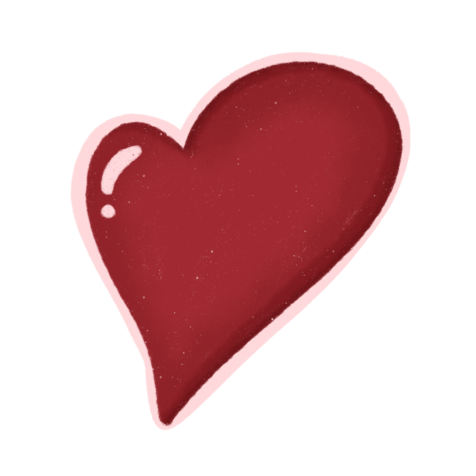 Doodle Hand Drawn Heart Love png