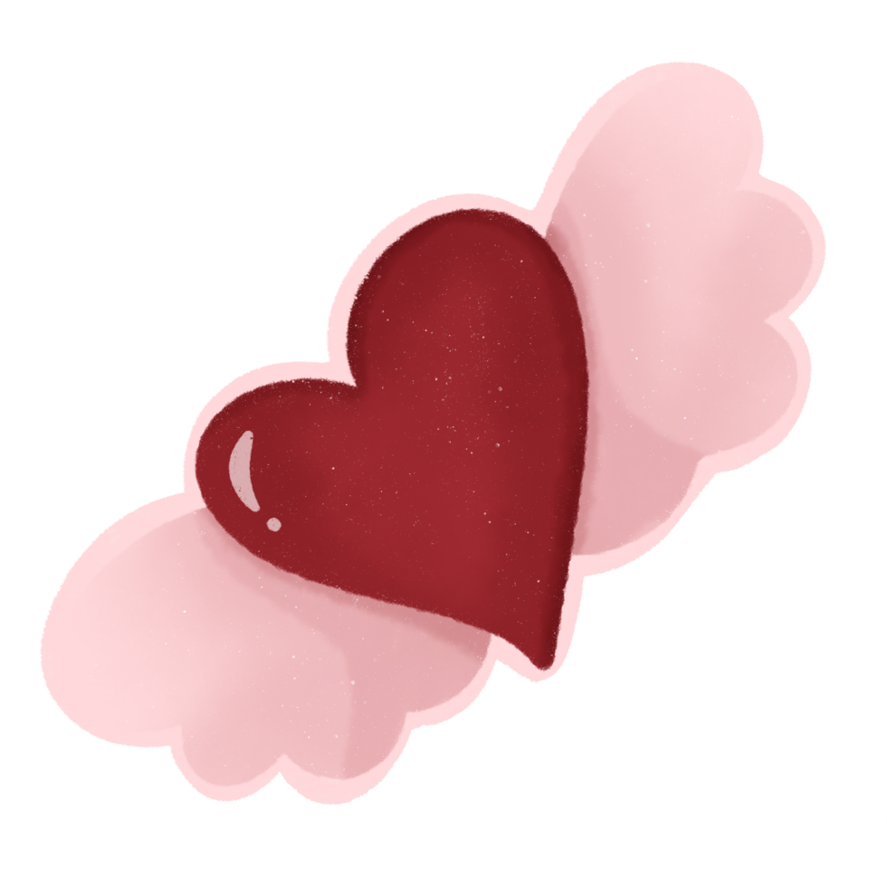 Doodle Hand Drawn Heart Love png