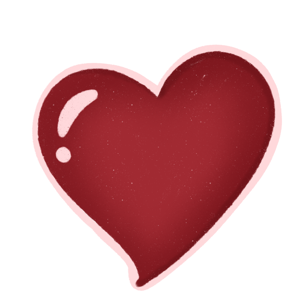 Doodle Hand Drawn Heart Love png
